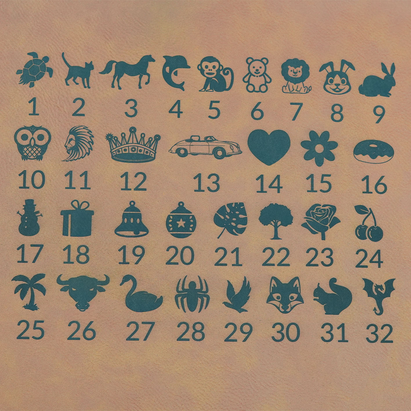 Wzornik grafik do graweru na naszywce